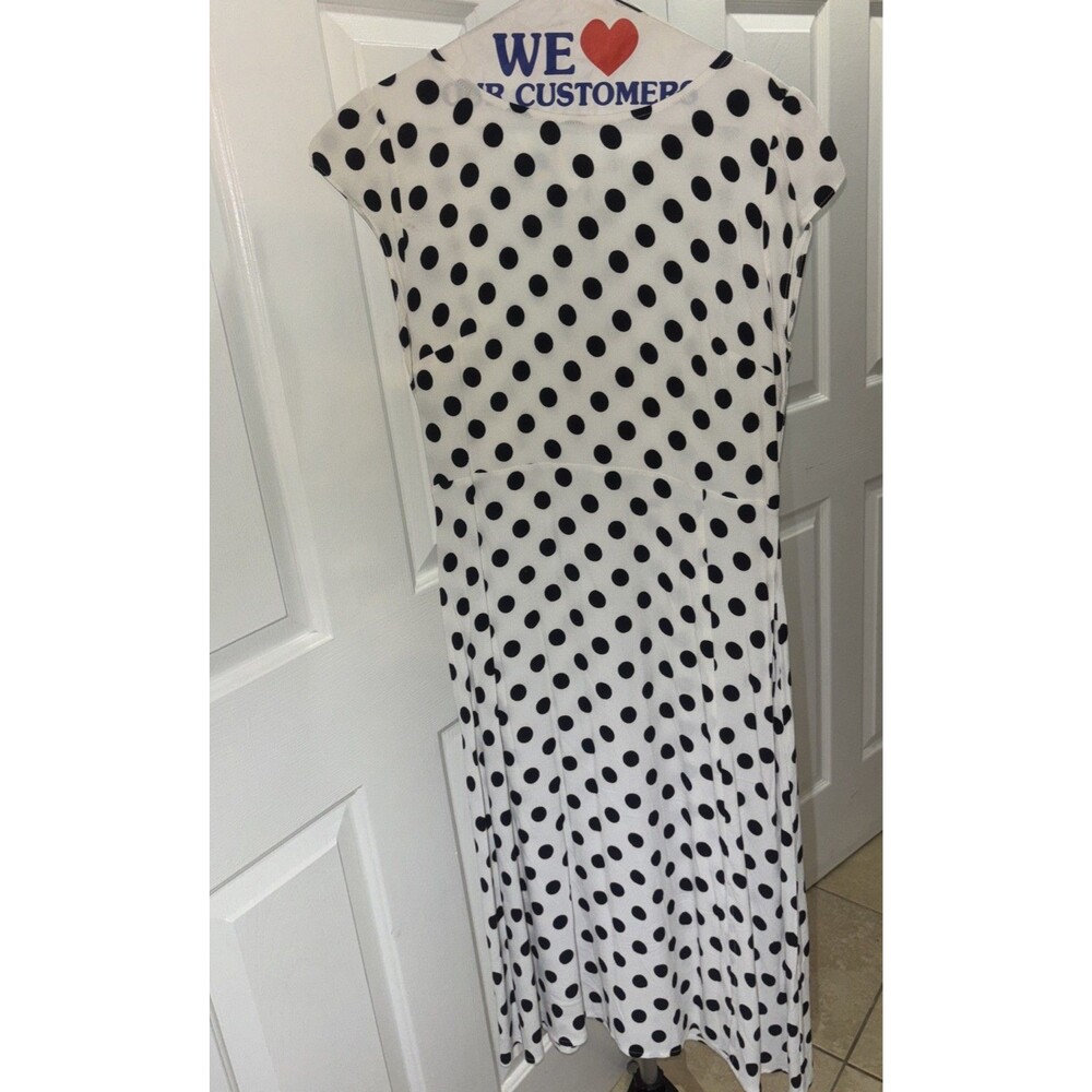 Loft Polka Dot Dress Size 0 Black White  Sleeveless